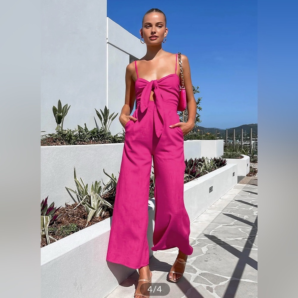 Cotton Twist Detail Jumpsuit Commense CC9